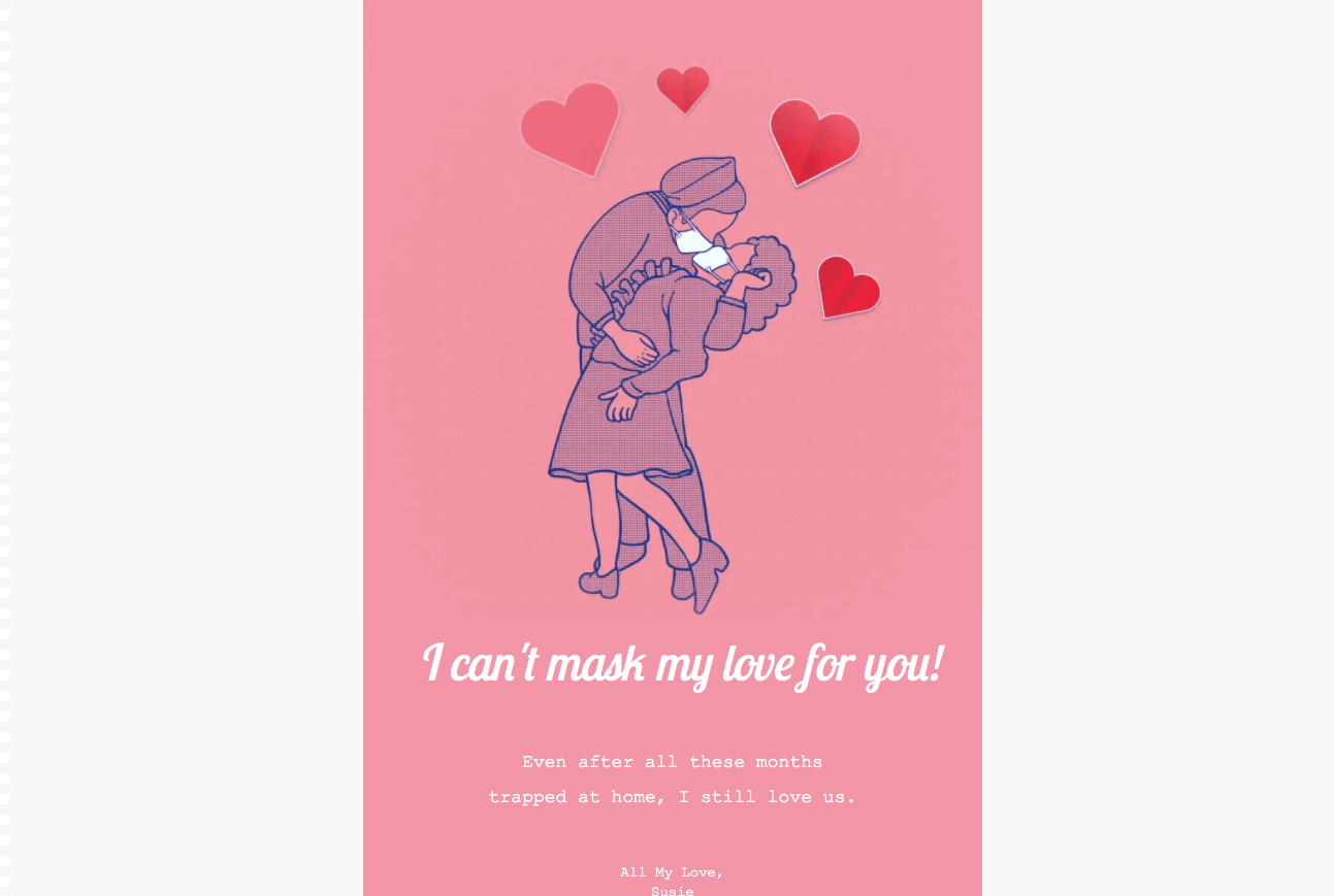 Can't Mask My Love for You Valentine
